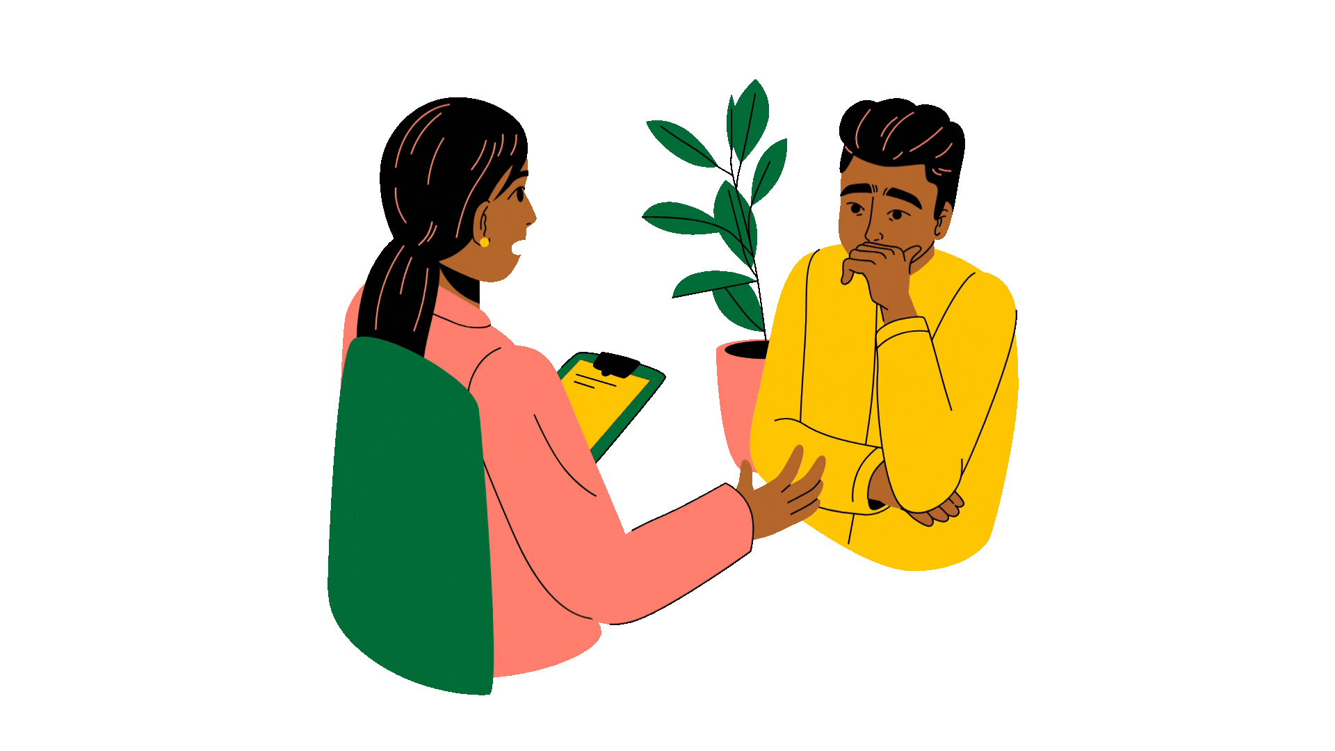 Illustration representing debt counselling support